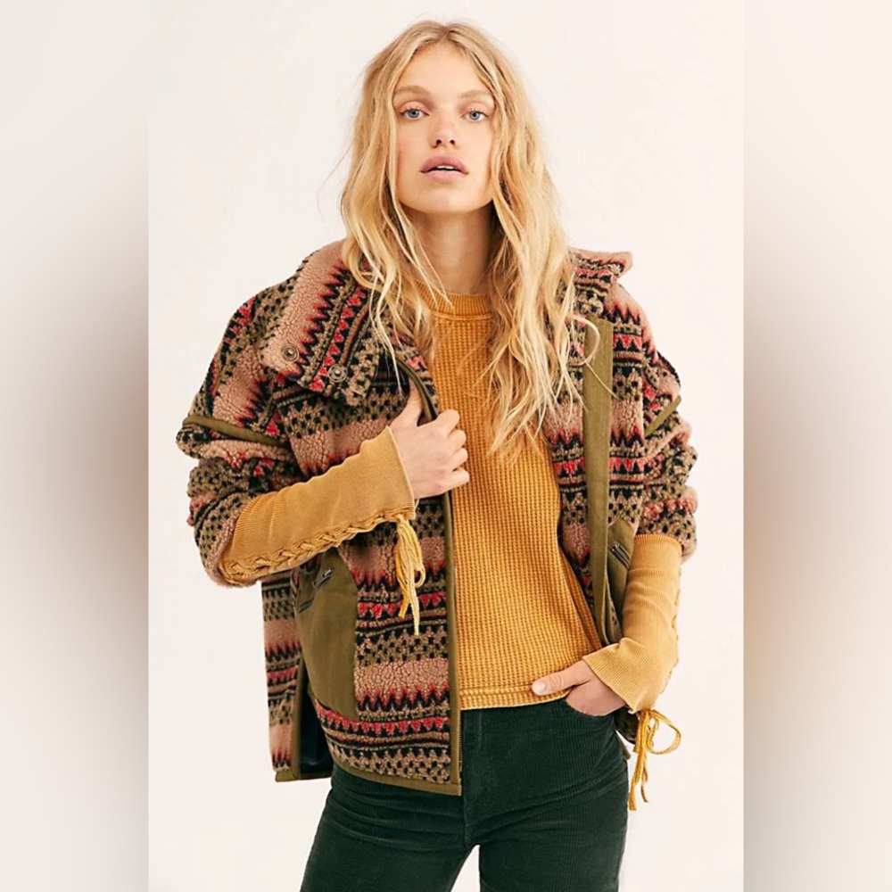 Free People Golden Hour Fleece Dolman Jacket